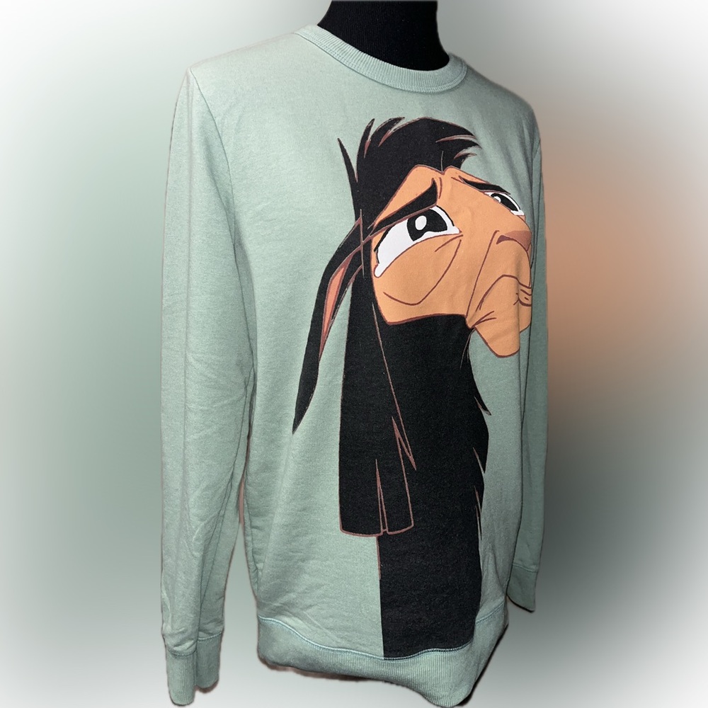 Disney Mint Green Sweatshirt pull over Emperors, new groove unique